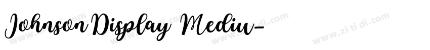 JohnsonDisplay Mediu字体转换